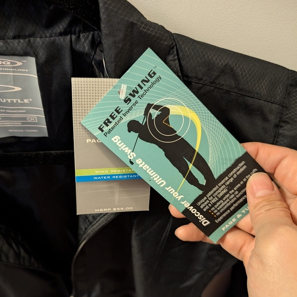 Page & Tuttle Black Women's Windbreaker  in Small NWT (for Golf or everyday use) - Picture 5 of 5